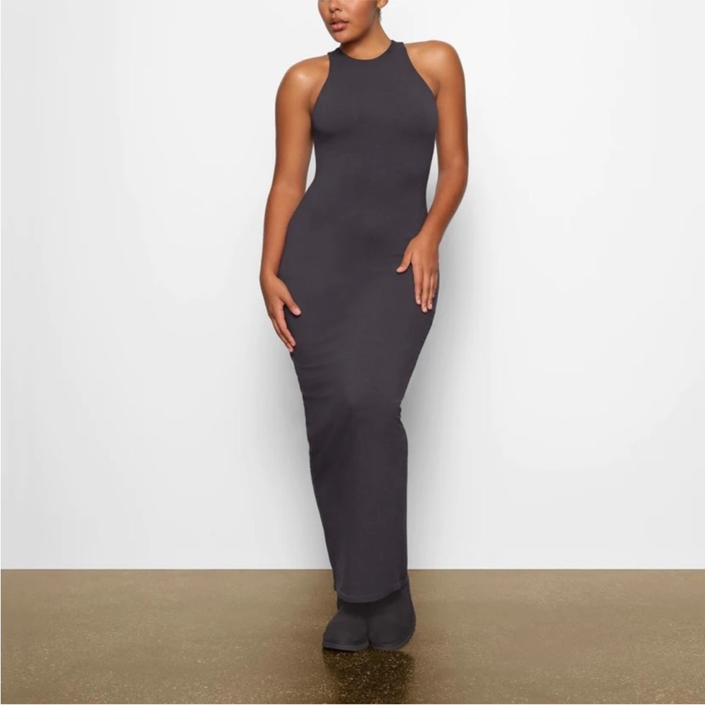 Skims Outdoor Gray Sleeveless Maxi Dress